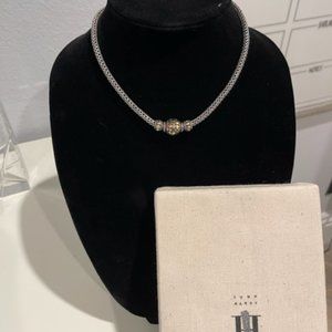 John Hardy - Sterling Silver Necklace & 18K Gold Three Bead Dot Chain Necklace